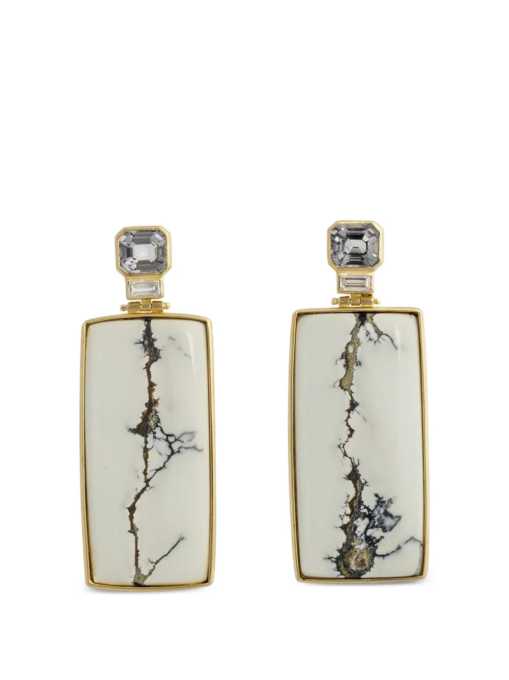 DENISE CASSOU Creek diamond and spinel earrings - Oro