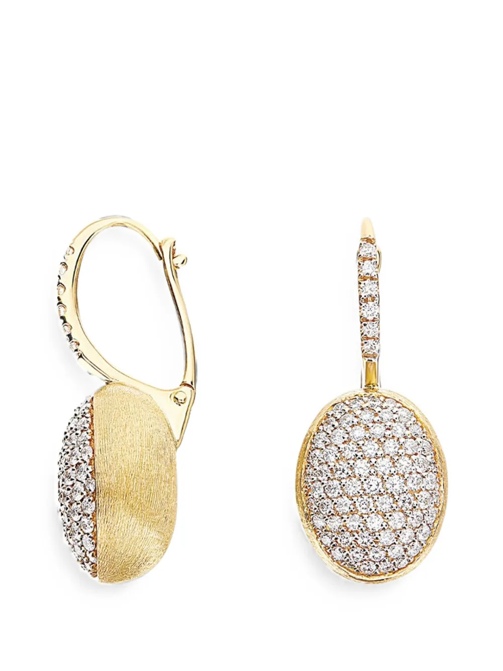 NANIS medium Ciliegine diamond drop earrings - Gold