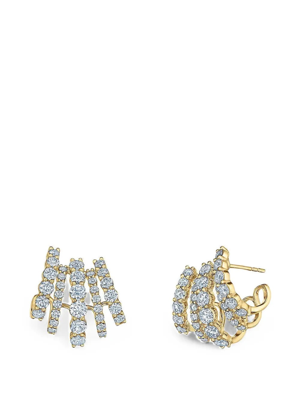 KWIAT diamond five-row cuff earrings - Gold