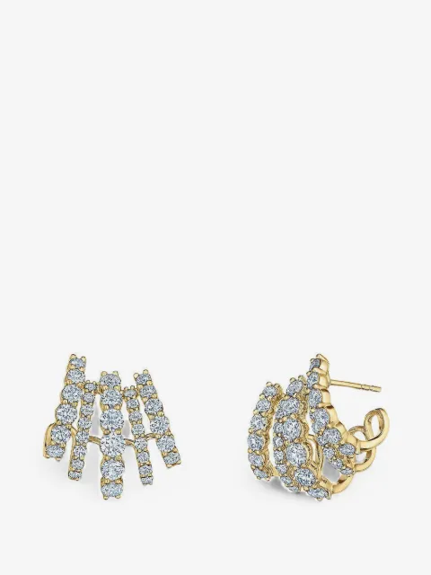 KWIAT diamond five-row cuff earrings