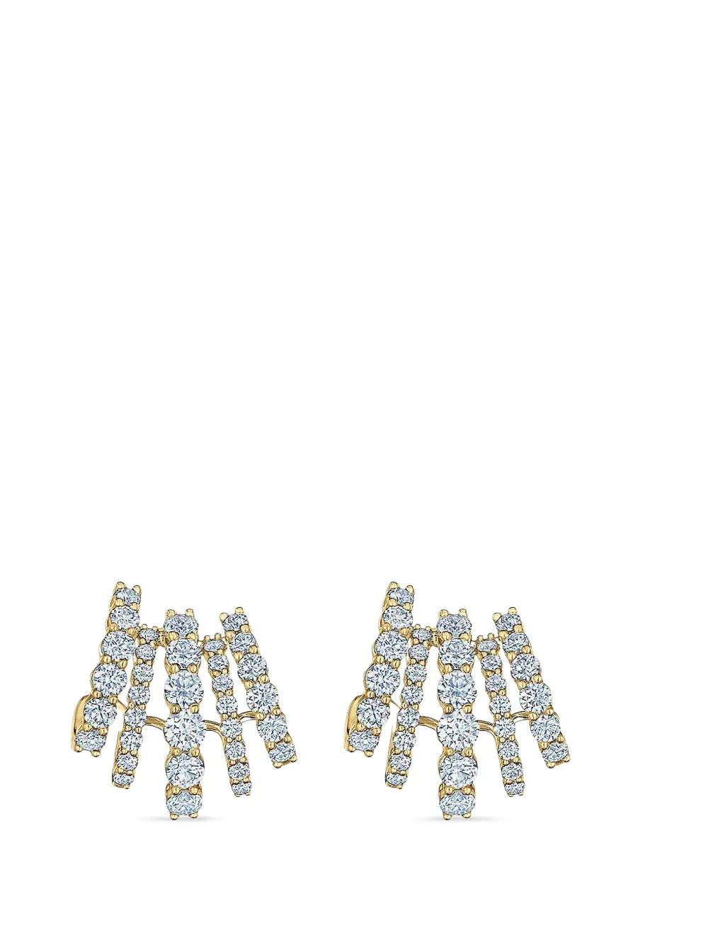 KWIAT diamond five-row cuff earrings