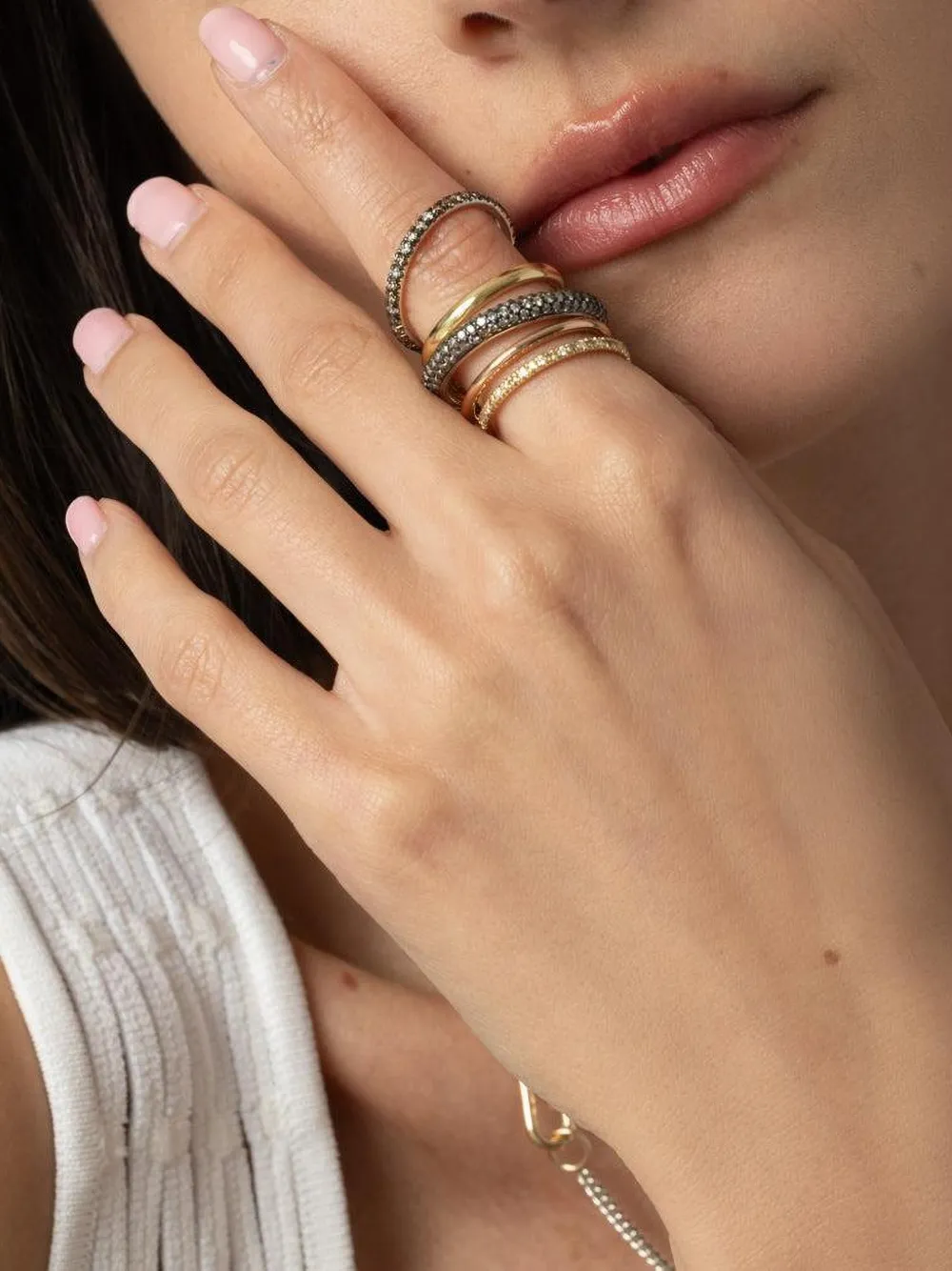 Spinelli Kilcollin Leo MX five link ring - Gold