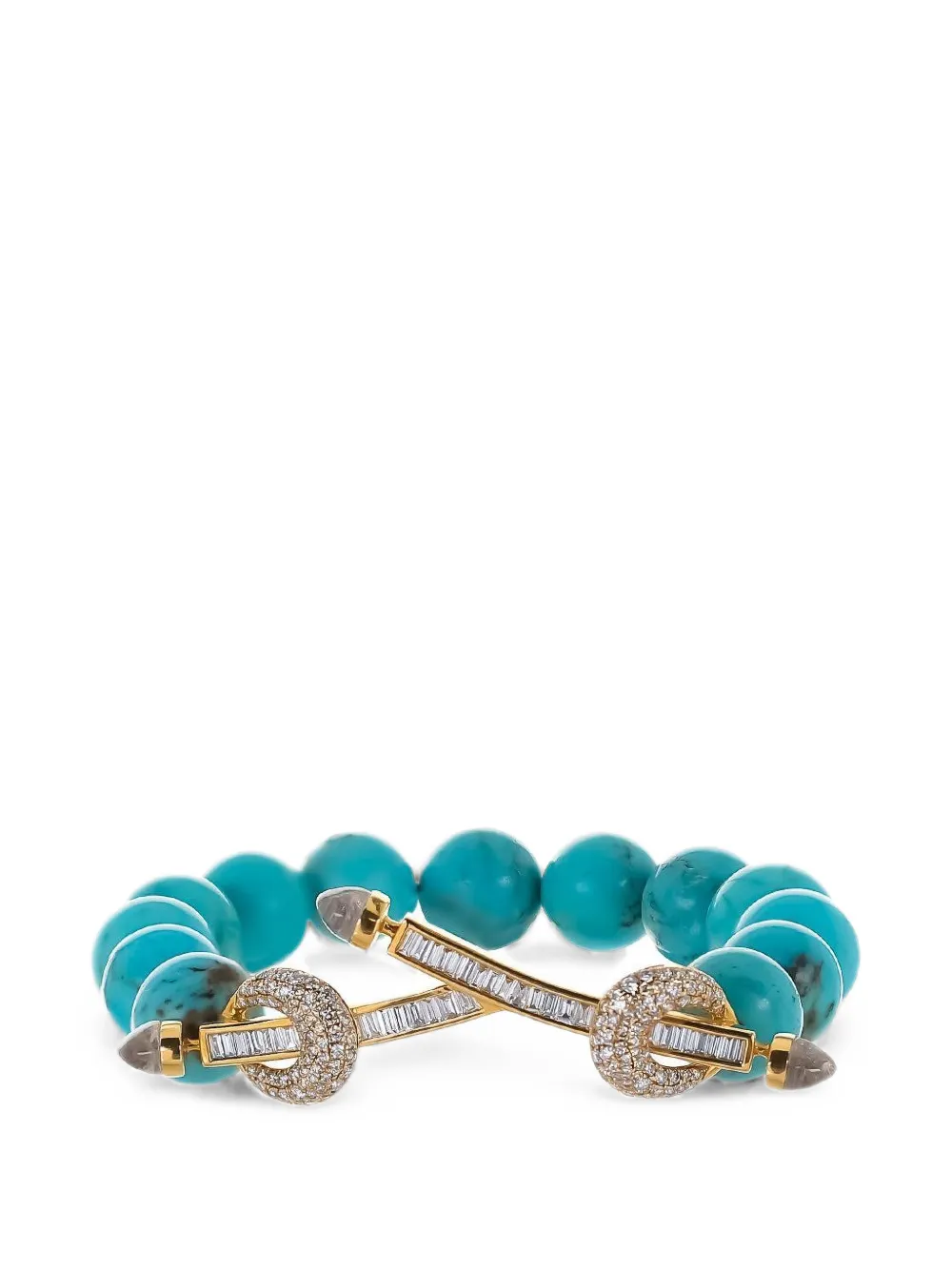 Ananya Chakra turquoise and diamond bracelet - Gold
