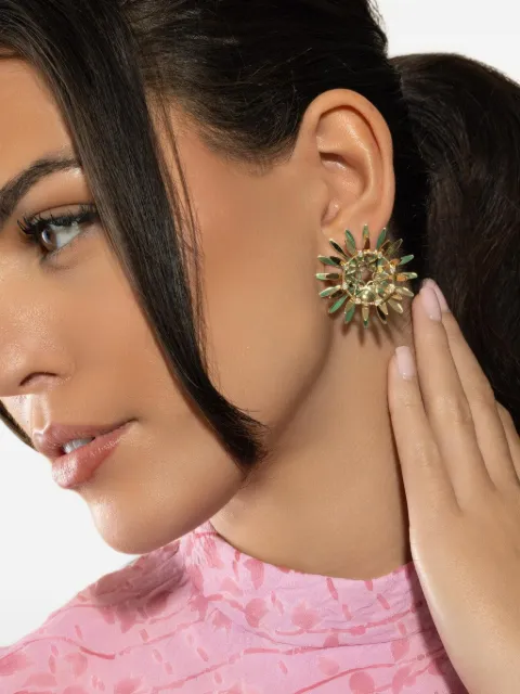 Carol Kauffmann pendientes Mandala con diamantes