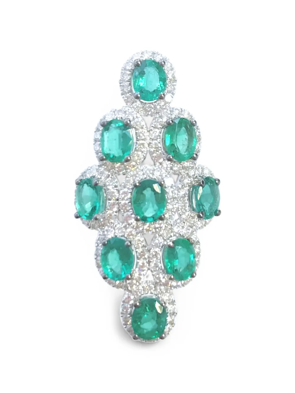 Stefere Aurore emerald and diamond ring - Argento