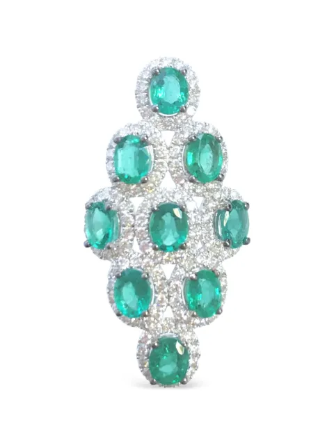 Stefere Aurore emerald and diamond ring