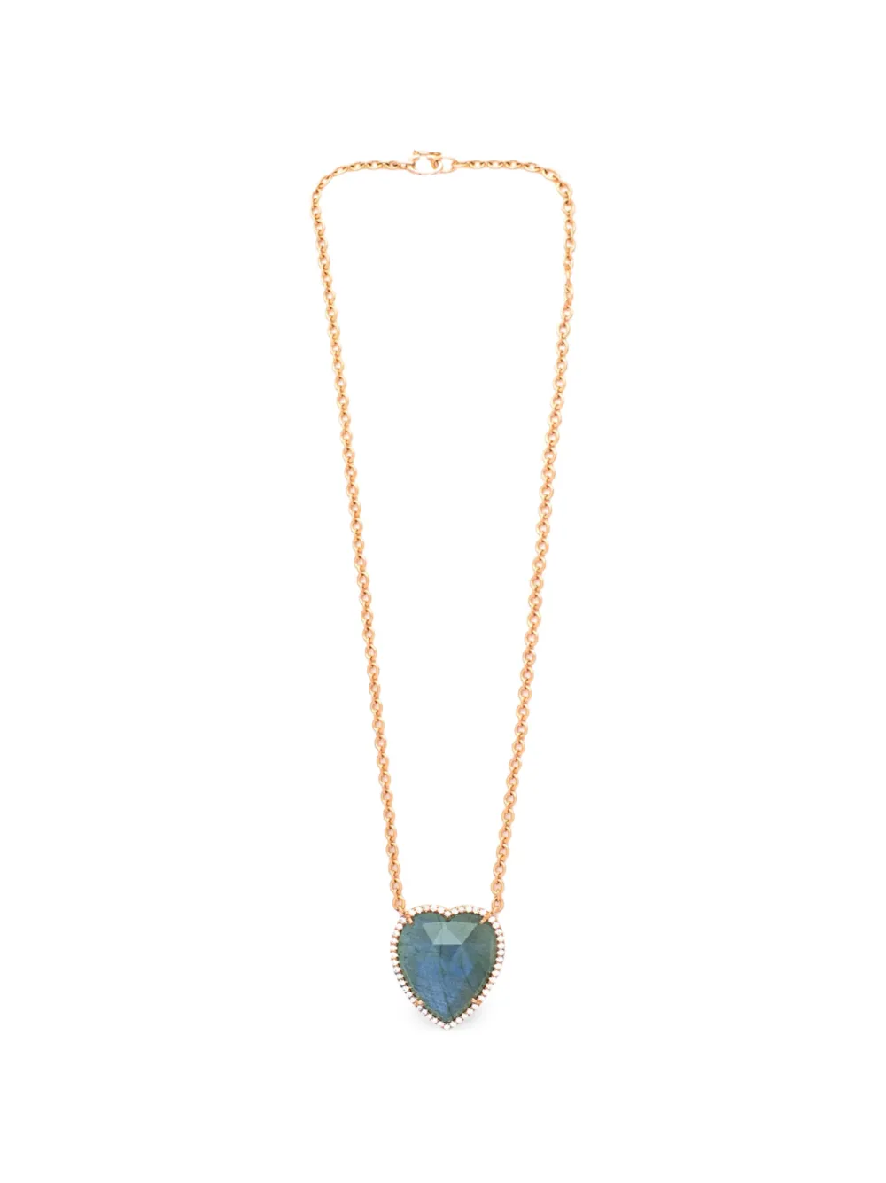 Irene Neuwirth Halskette mit Labradorit und Diamant - Rosa