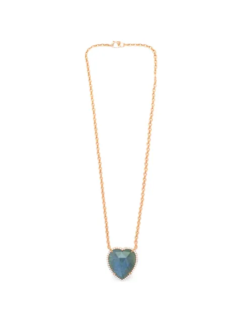 Irene Neuwirth labradorite and diamond heart necklace