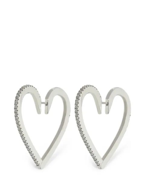 Cadar Endless Heart diamond hoop earrings