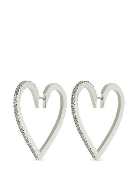 Cadar Endless Heart diamond hoop earrings
