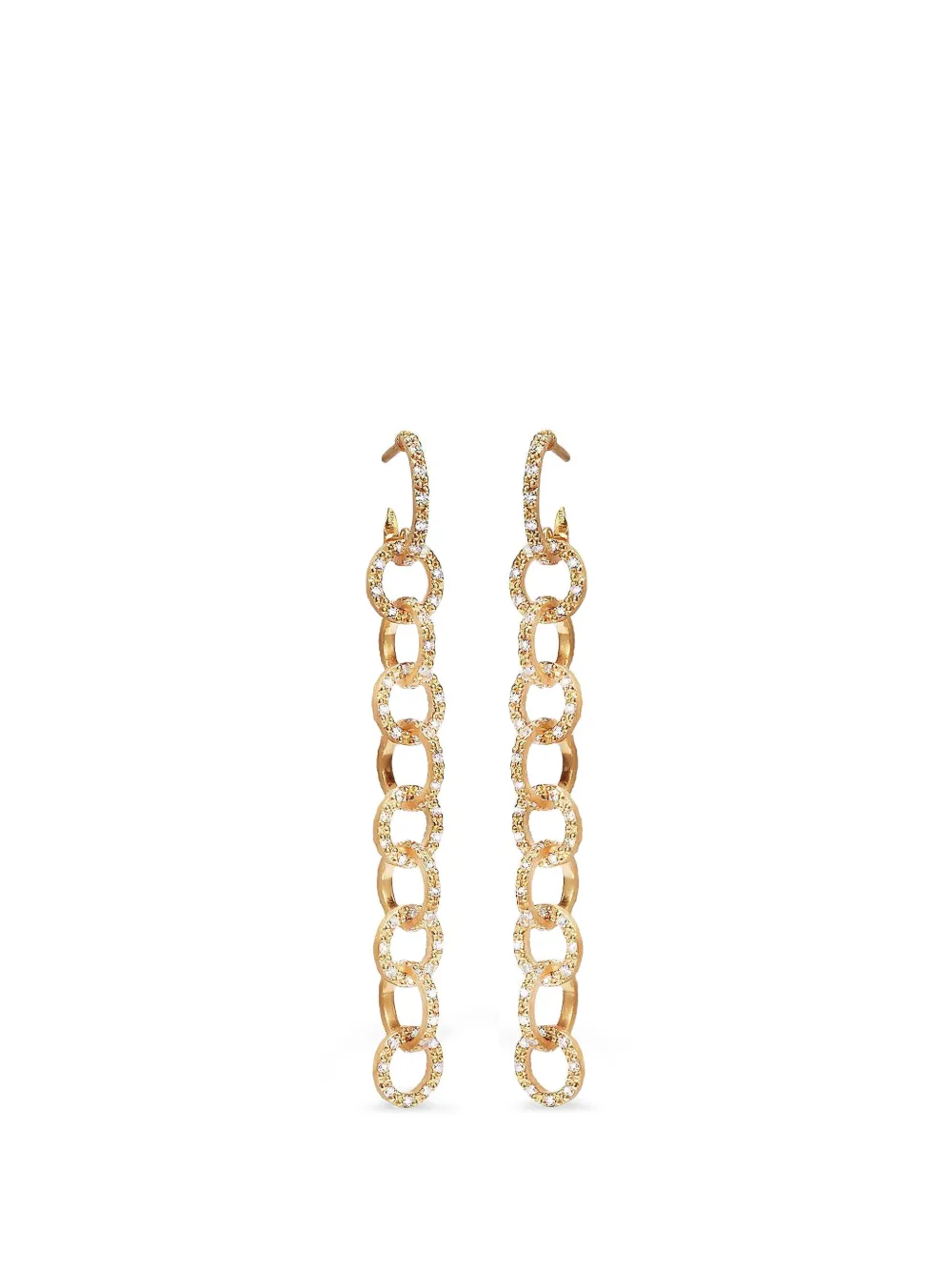 COOMI diamond link earrings - Oro
