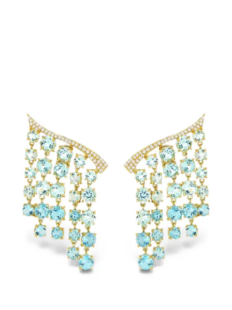Carol Kauffmann Bossa Nova blue topaz and diamond earrings