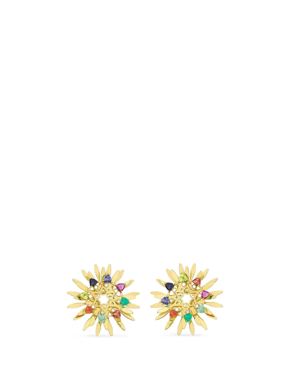 Carol Kauffmann Mandala multi-stone earrings