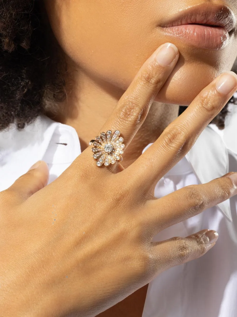 Anita Ko Water Lily Diamond Ring in Pink, view 2