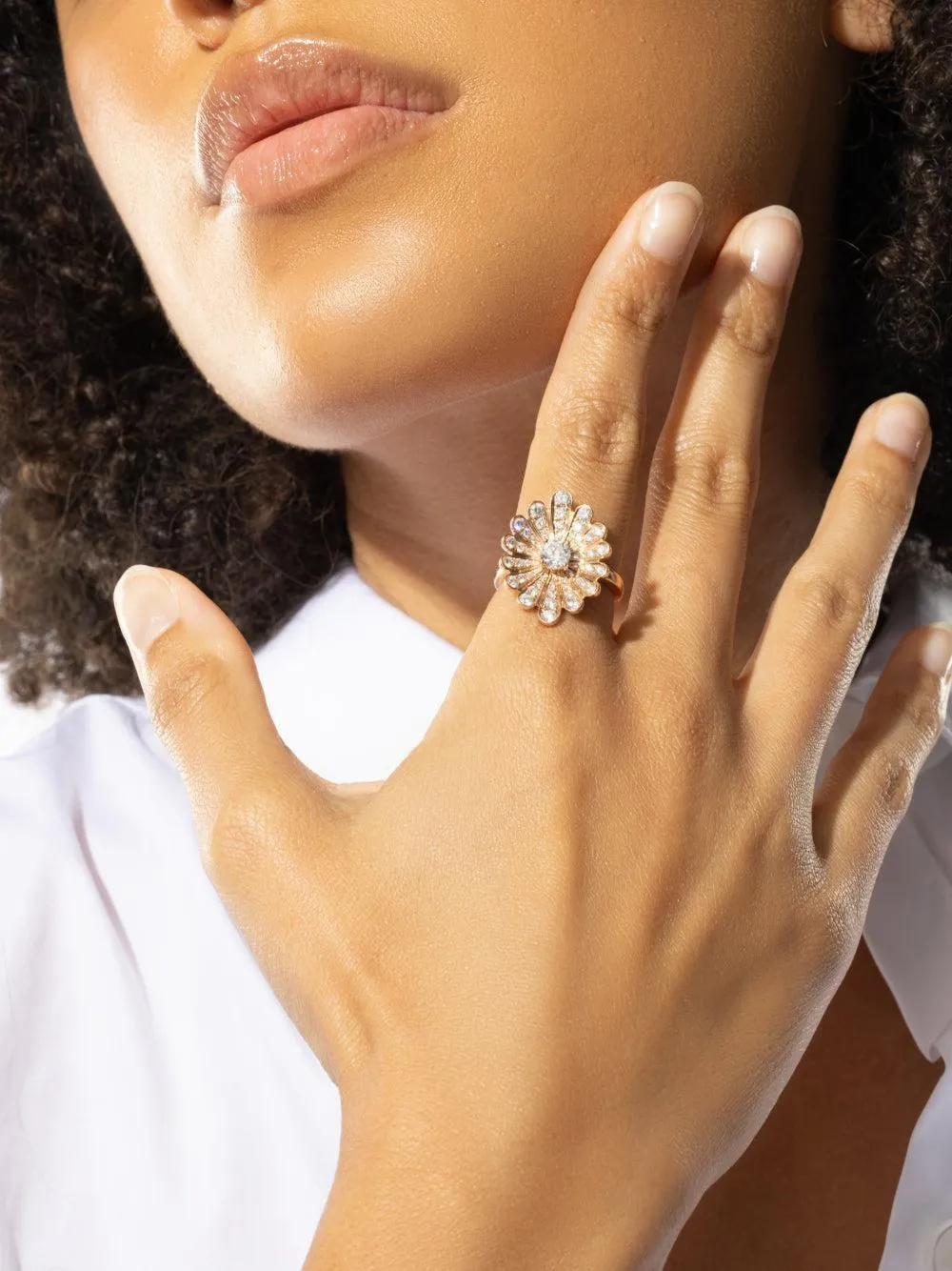 Anita Ko Water Lily Diamond Ring in Pink, view 4