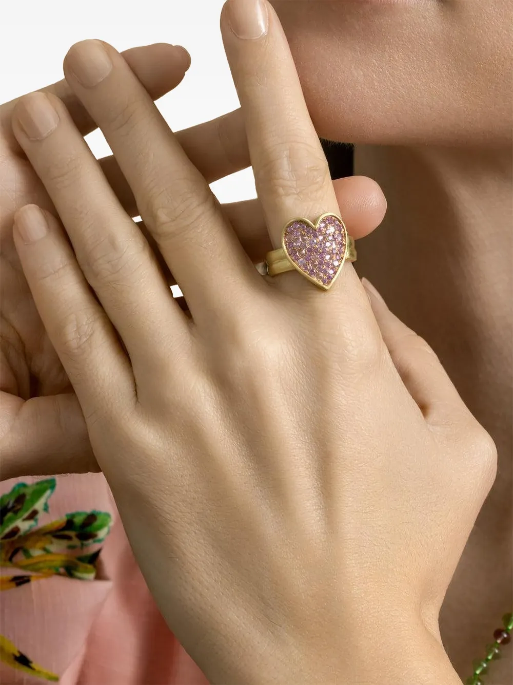 Leigh Maxwell sapphire heart ring - Oro