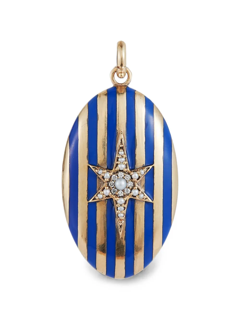 Storrow Jewelry Lillian diamond and pearl locket pendant - Gold