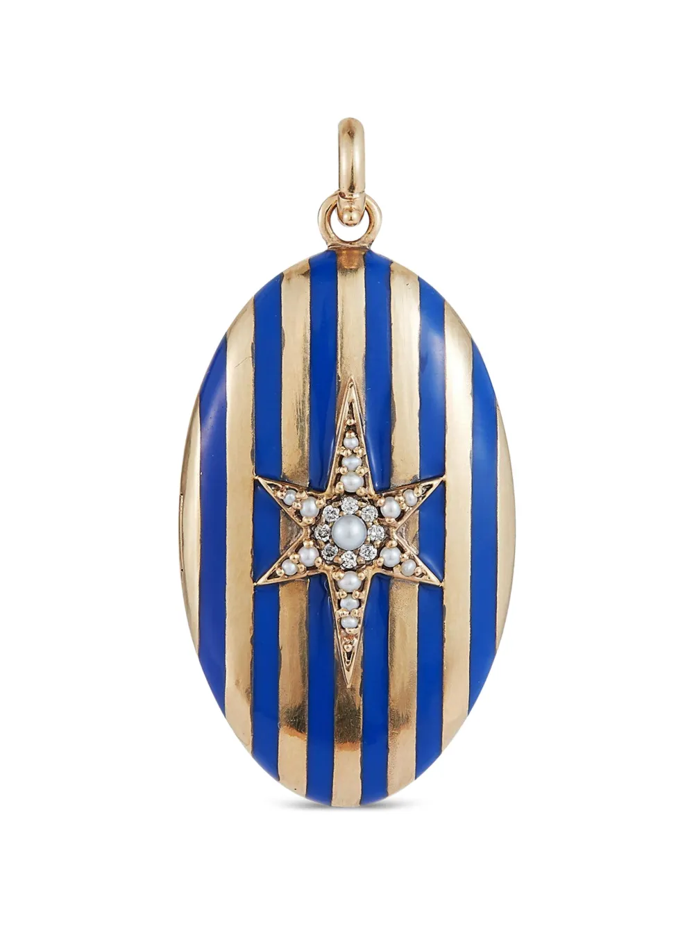 Storrow Jewelry Lillian diamond and pearl locket pendant