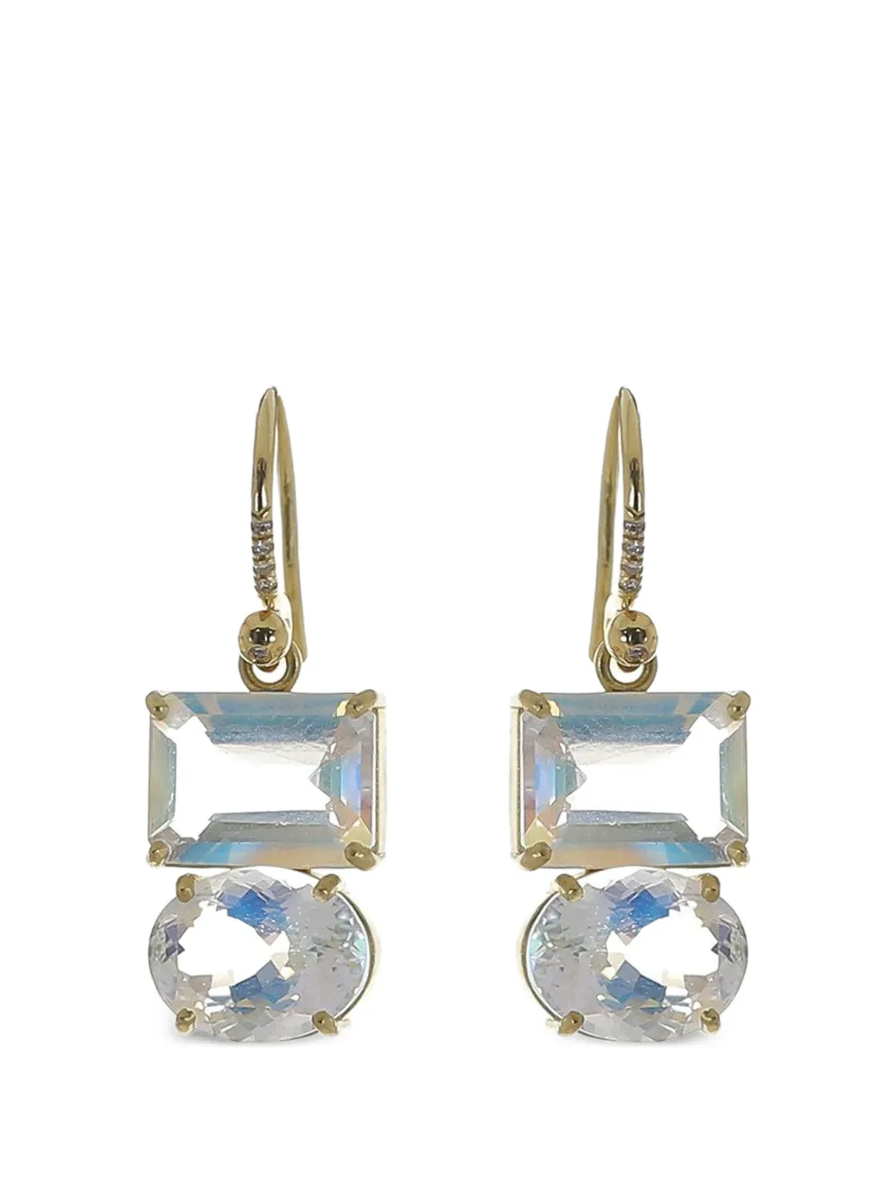 Irene Neuwirth Gemmy Gem moonstone and diamond earrings - Oro