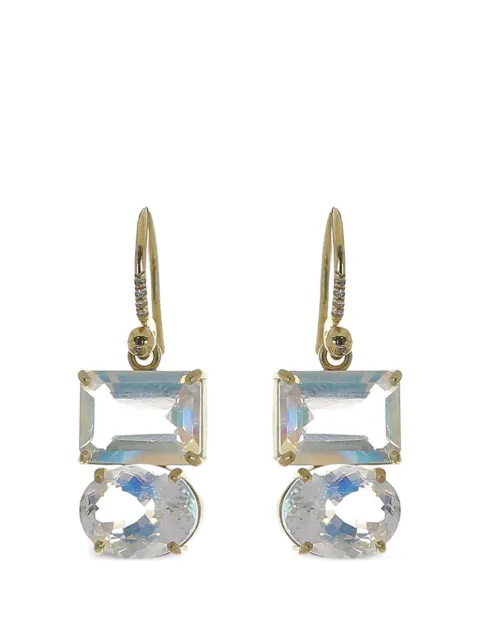 Irene Neuwirth boucles d’oreilles Gemmy Gem en piere de lune et diamant