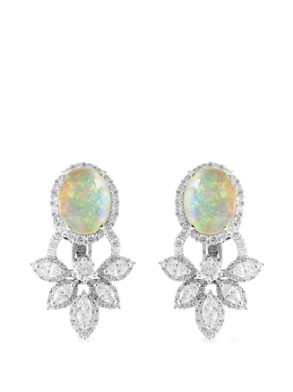 Yeprem opal and diamond earrings - Argento
