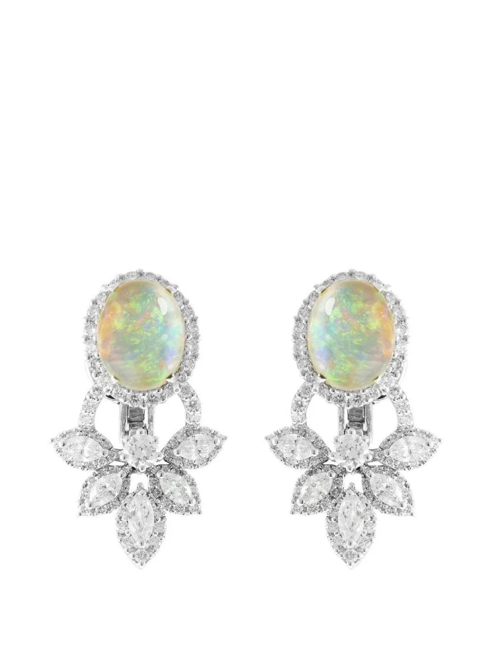 Yeprem opal and diamond earrings