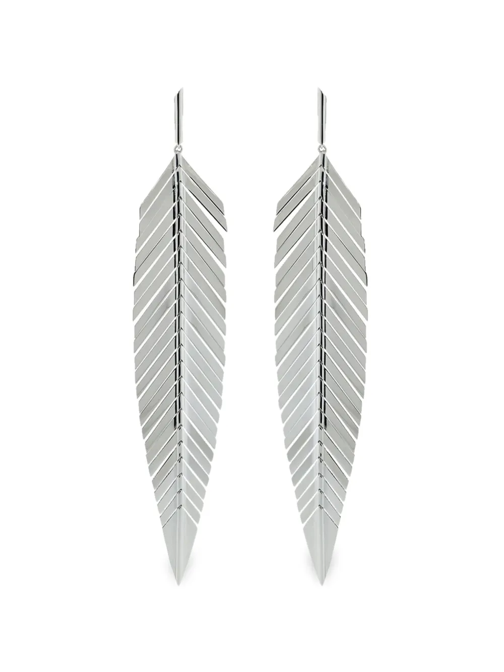 Cadar Second Skin Feather drop earrings - Argento