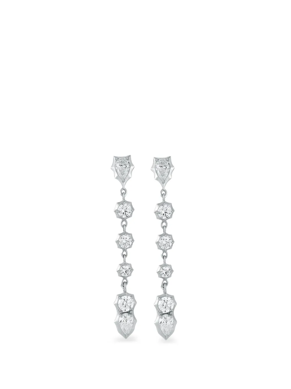 Jade Trau Poppy diamond loop earrings - Argento