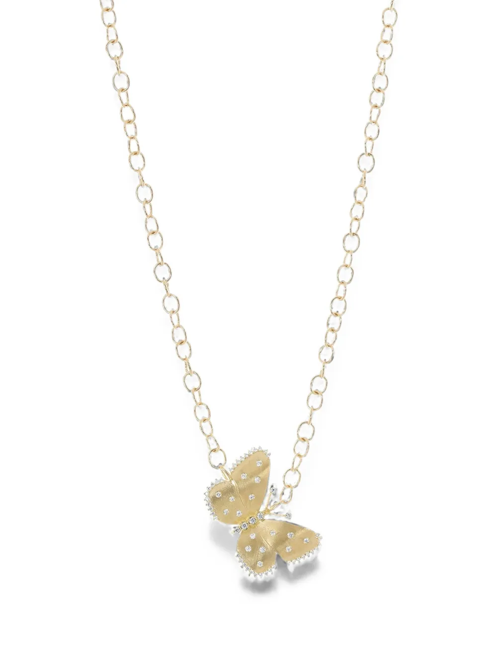 Tanya Farah Two Butterfly Halskette mit Diamanten - Gold