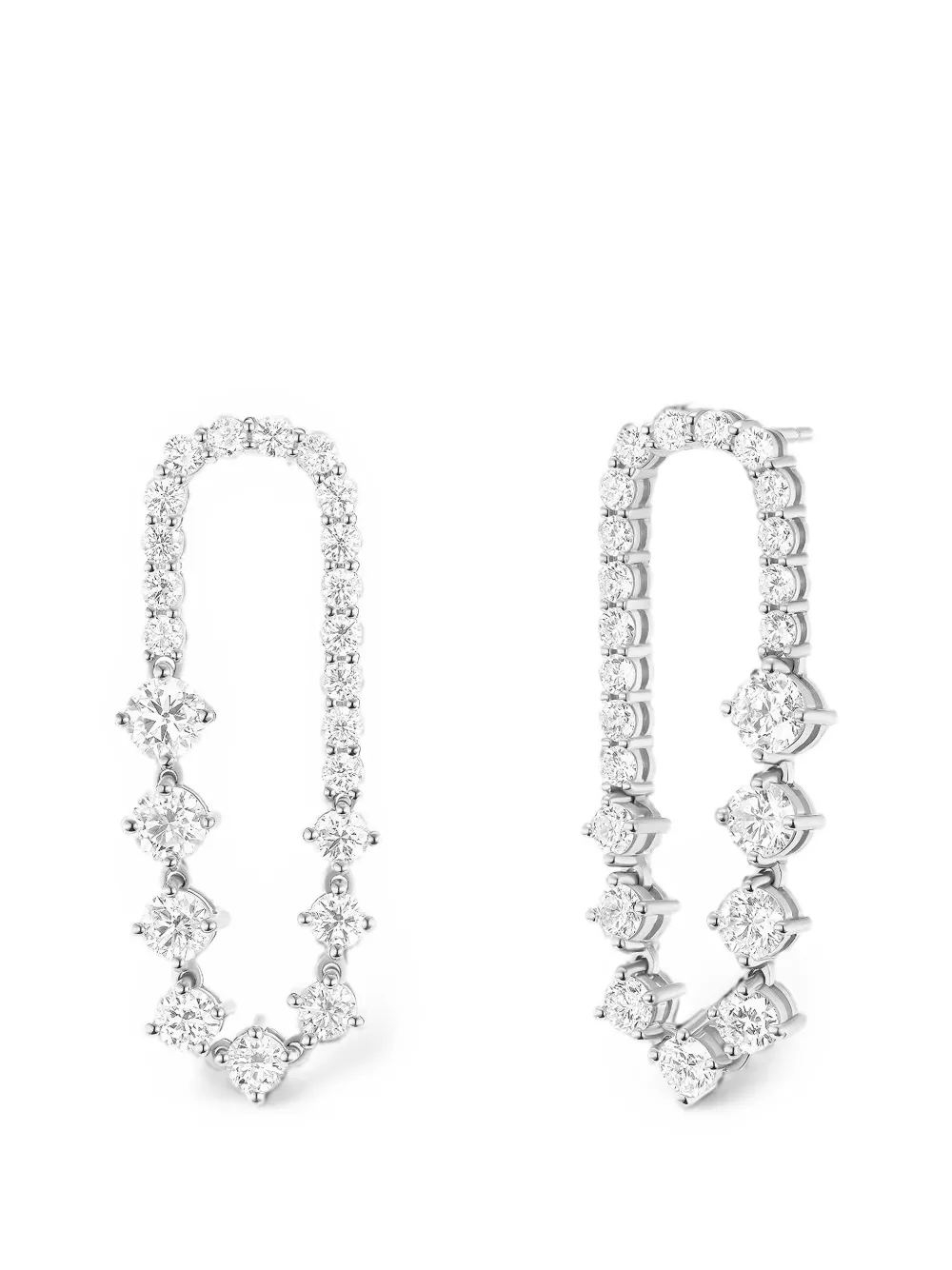 Melissa Kaye Stella Ellipse diamond earrings - Silber
