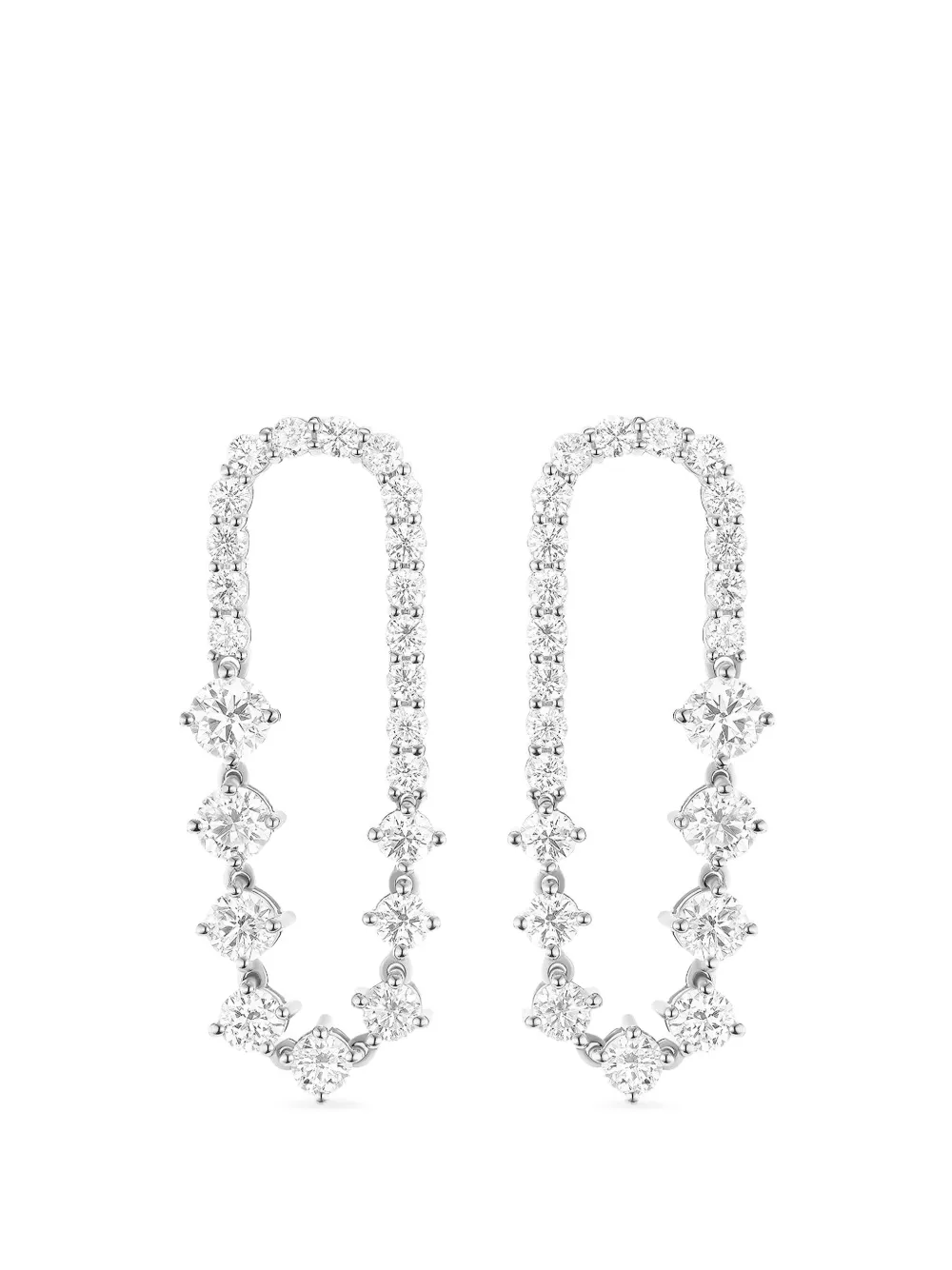 Melissa Kaye Stella Ellipse diamond earrings - Argento