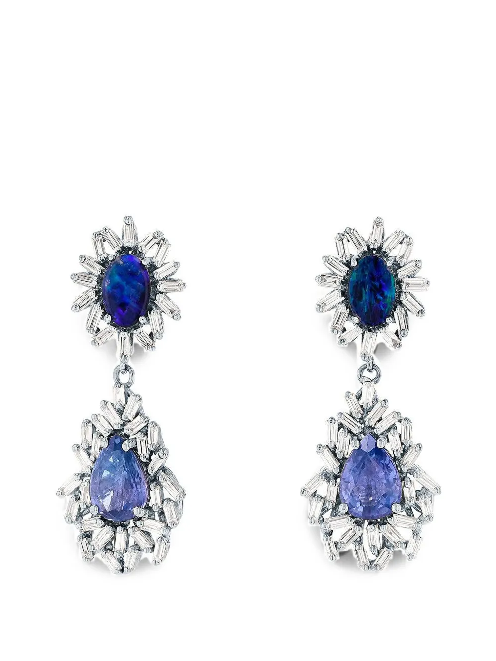 Suzanne Kalan sapphire drop earrings - Silber