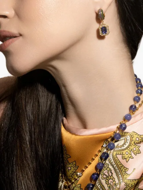 BUDDHA MAMA tanzanite diamond hoop earrings