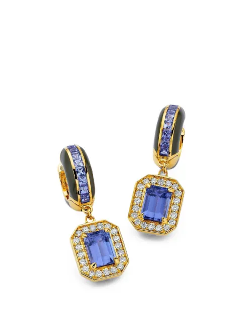 BUDDHA MAMA tanzanite diamond hoop earrings