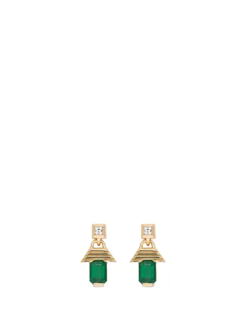 Azlee Escalier emerald and diamond earrings