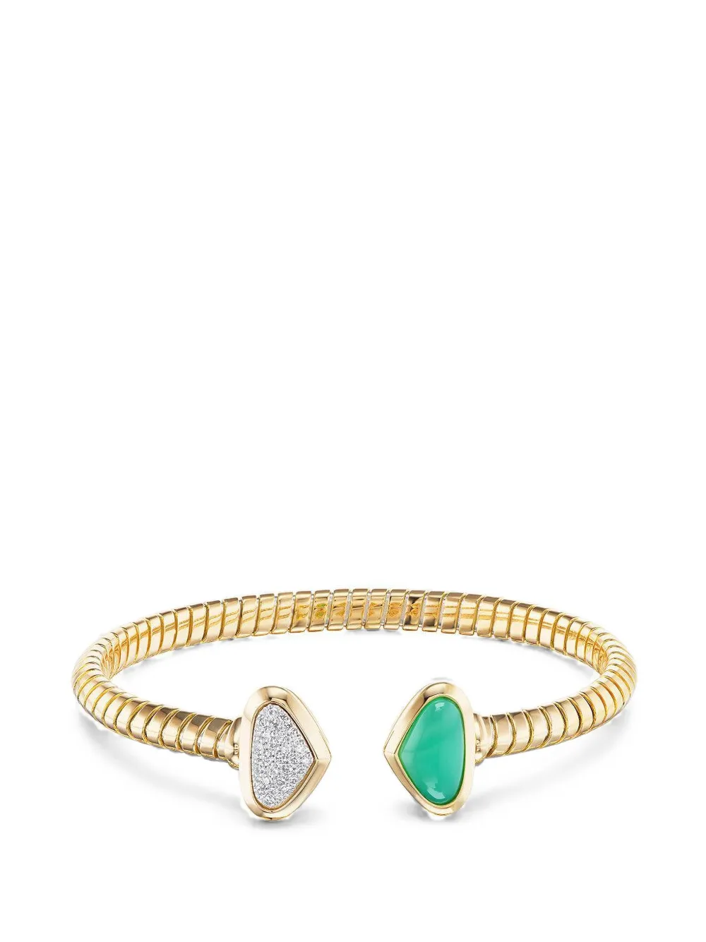 MARINA B Trisolina chrysoprase and diamond bracelet - Gold