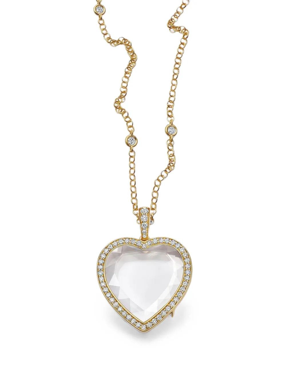 Loquet Heritage diamond locket necklace - Gold