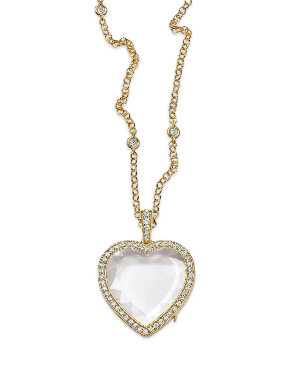 Loquet Heritage diamond locket necklace - Oro