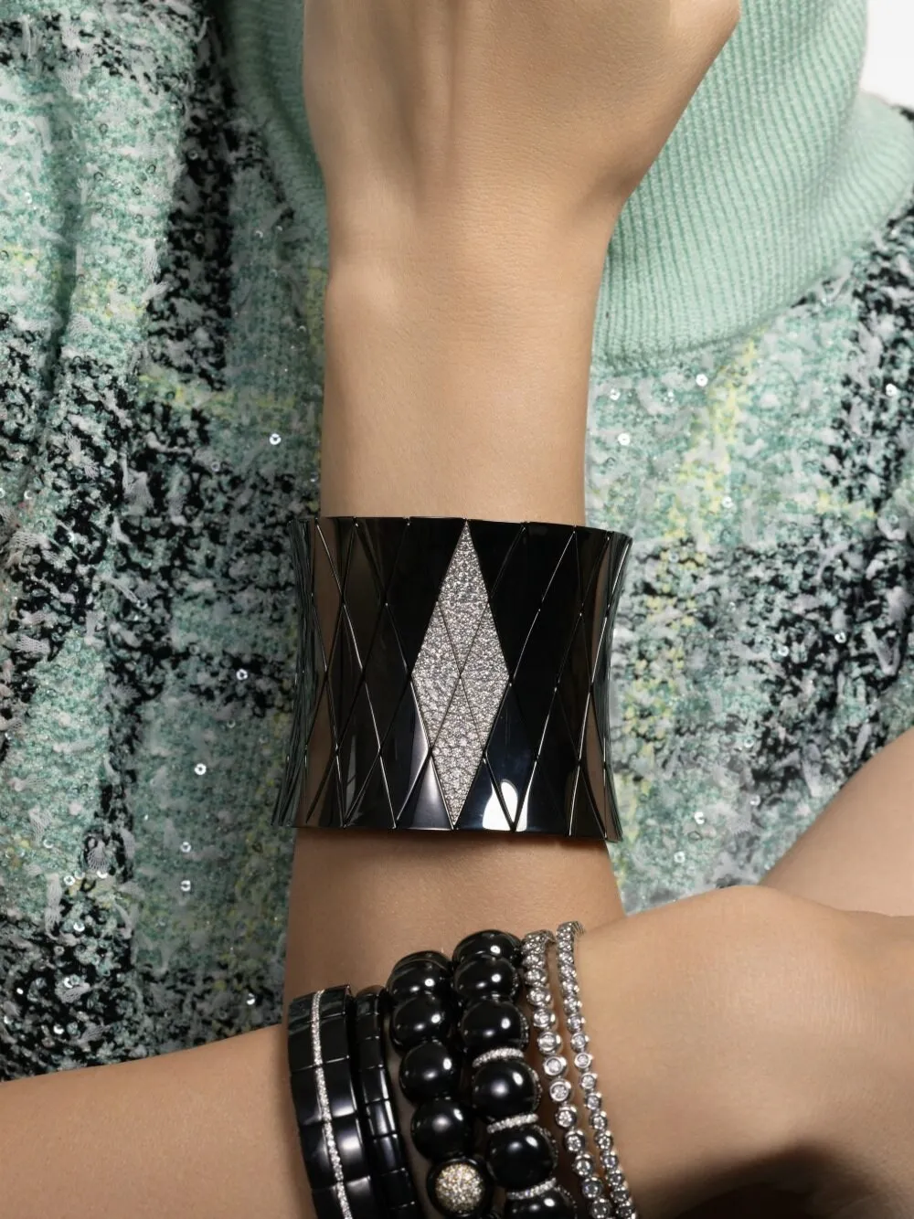 Roberto Demeglio diamond bracelet - Nero