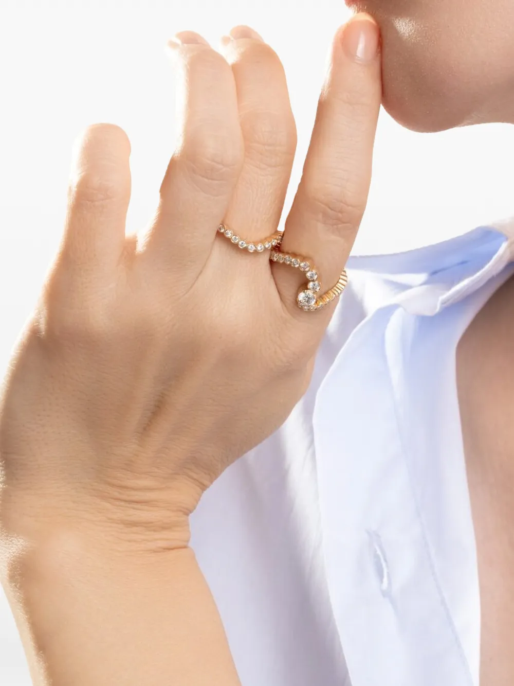 Sophie Bille Brahe Ocean Ensemble Diamond Ring in Gold, view 4