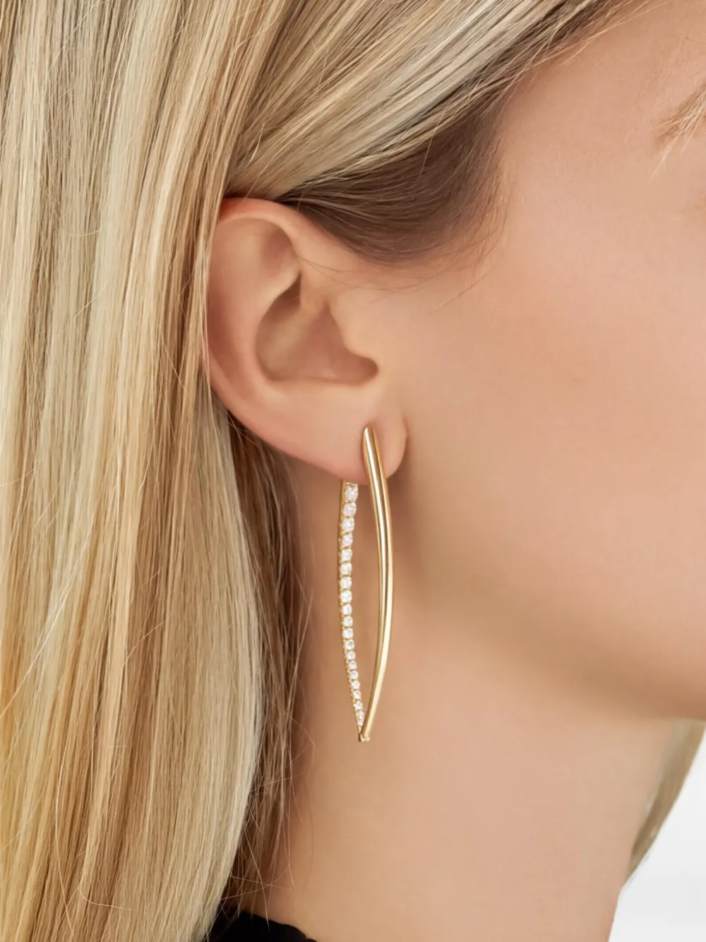 Melissa Kaye Cristina diamond earrings - Gold