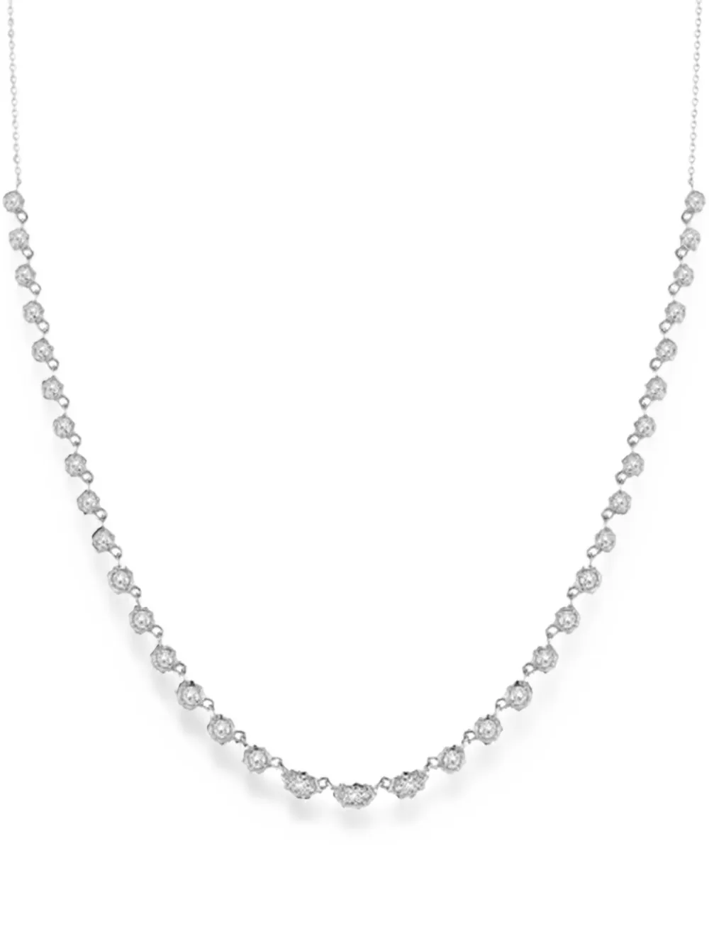 Jade Trau Maverick marquise and round diamond necklace - Silber
