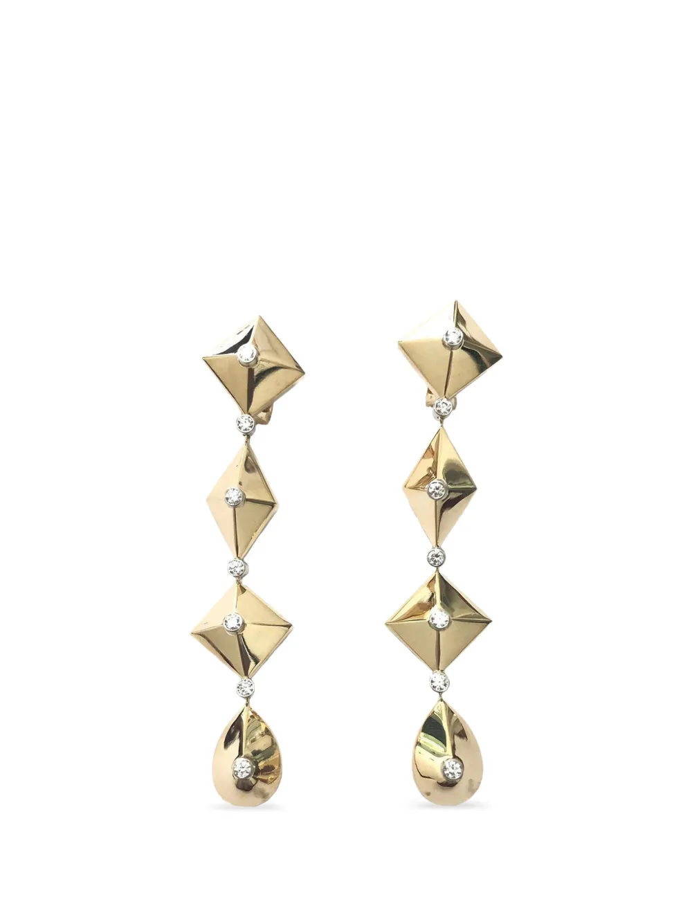 ALETTO BROTHERS Piramide Linea diamond earrings - Oro