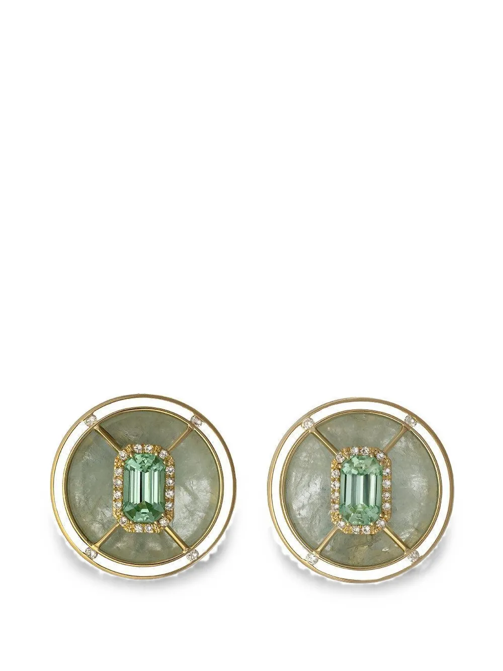 DENISE CASSOU tourmaline beryl earrings - Gold