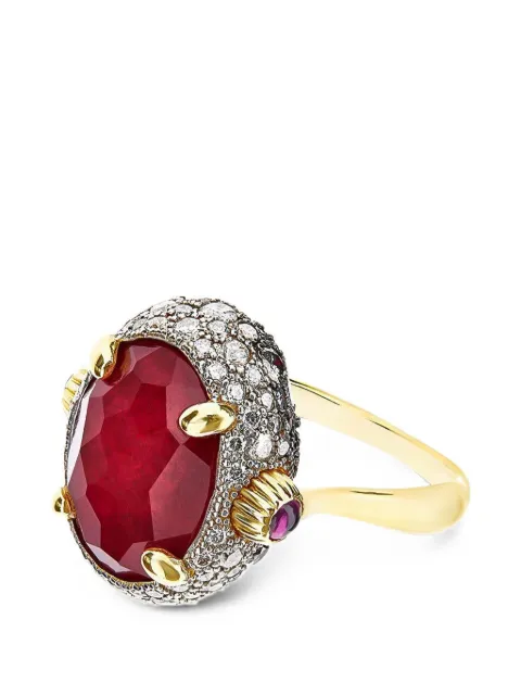 NANIS Reverse diamond and ruby ring