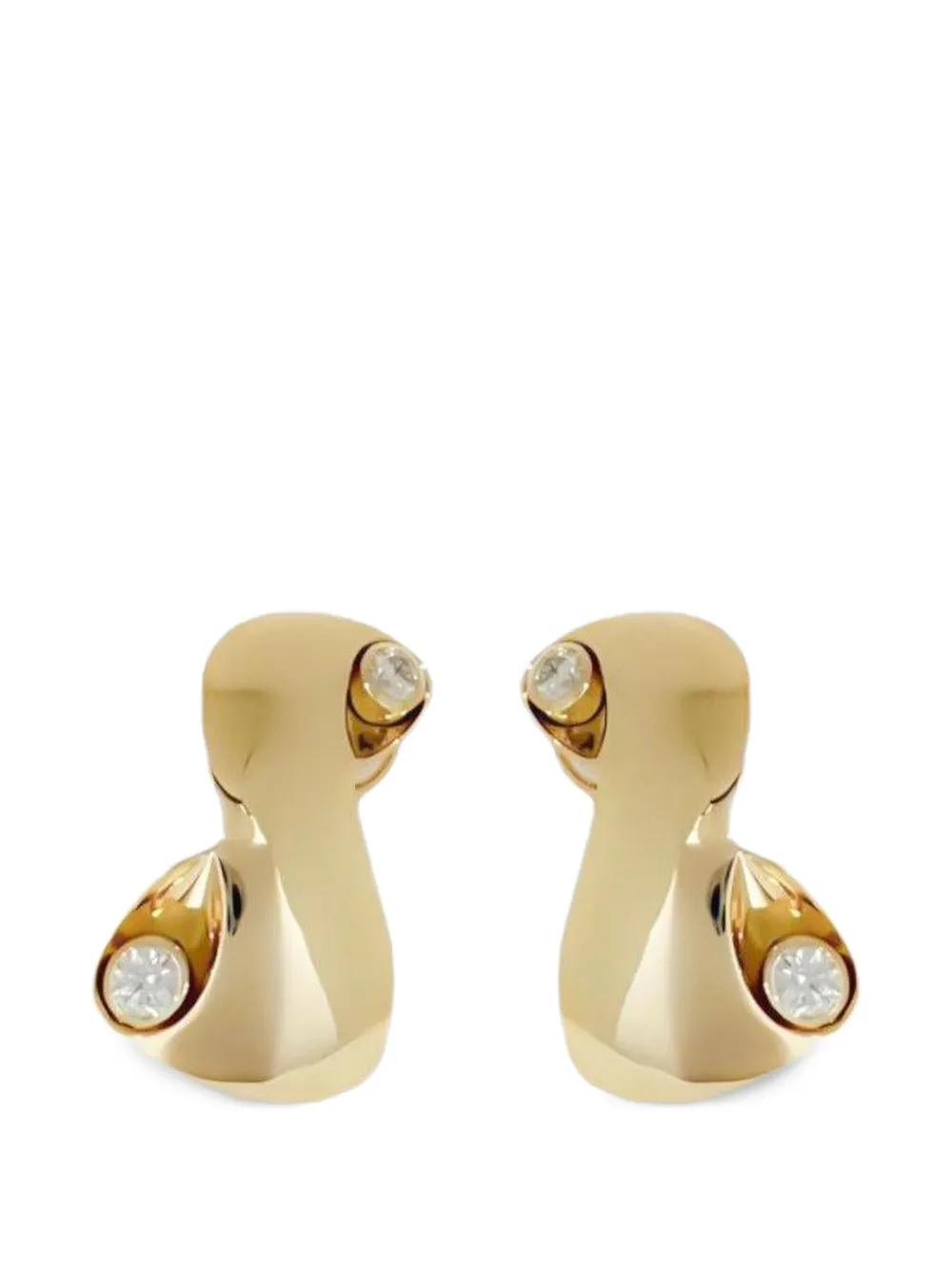 DENISE CASSOU Infinity diamond earrings - Oro