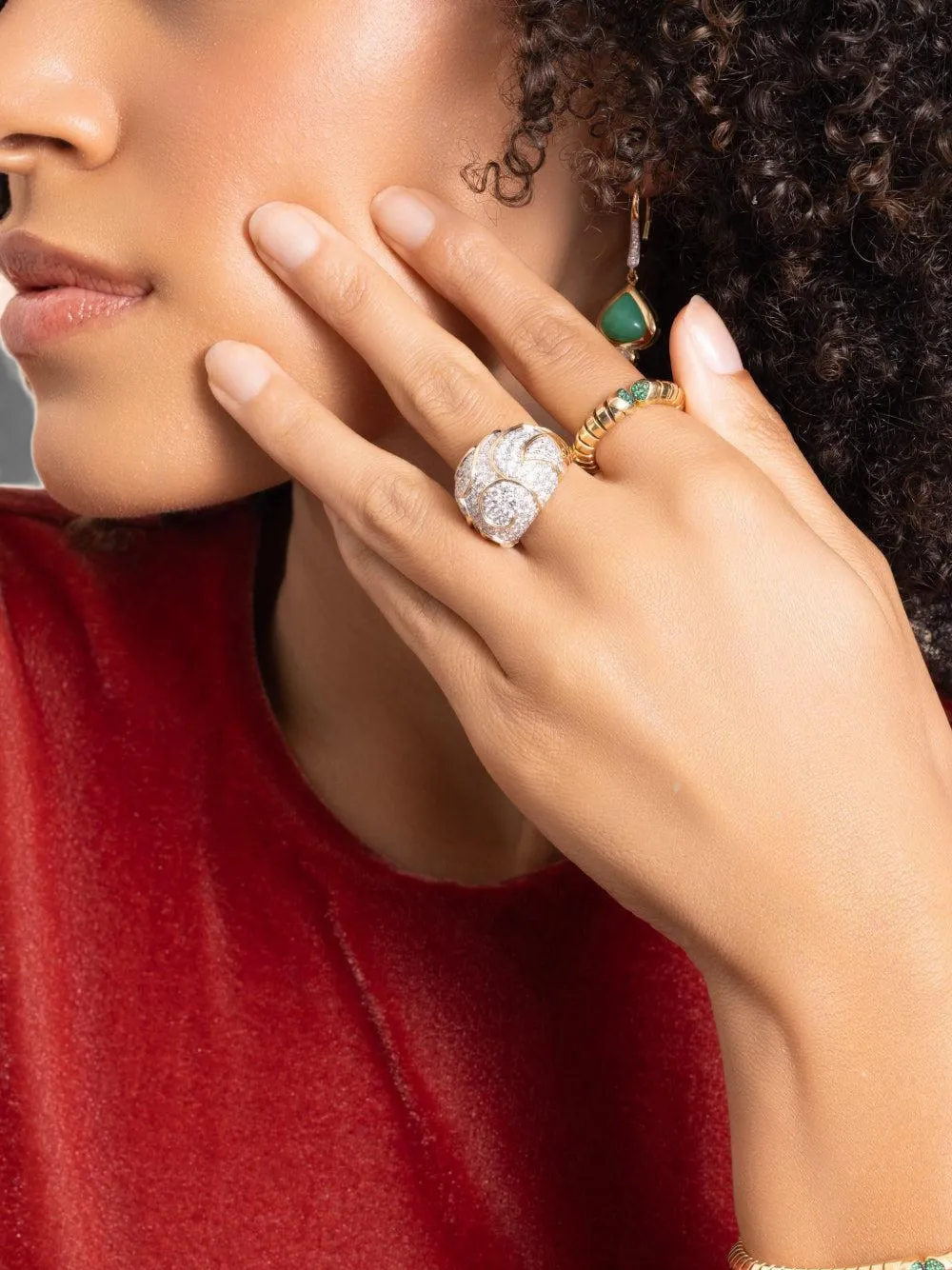 MARINA B Onda Bombé diamond ring - Oro