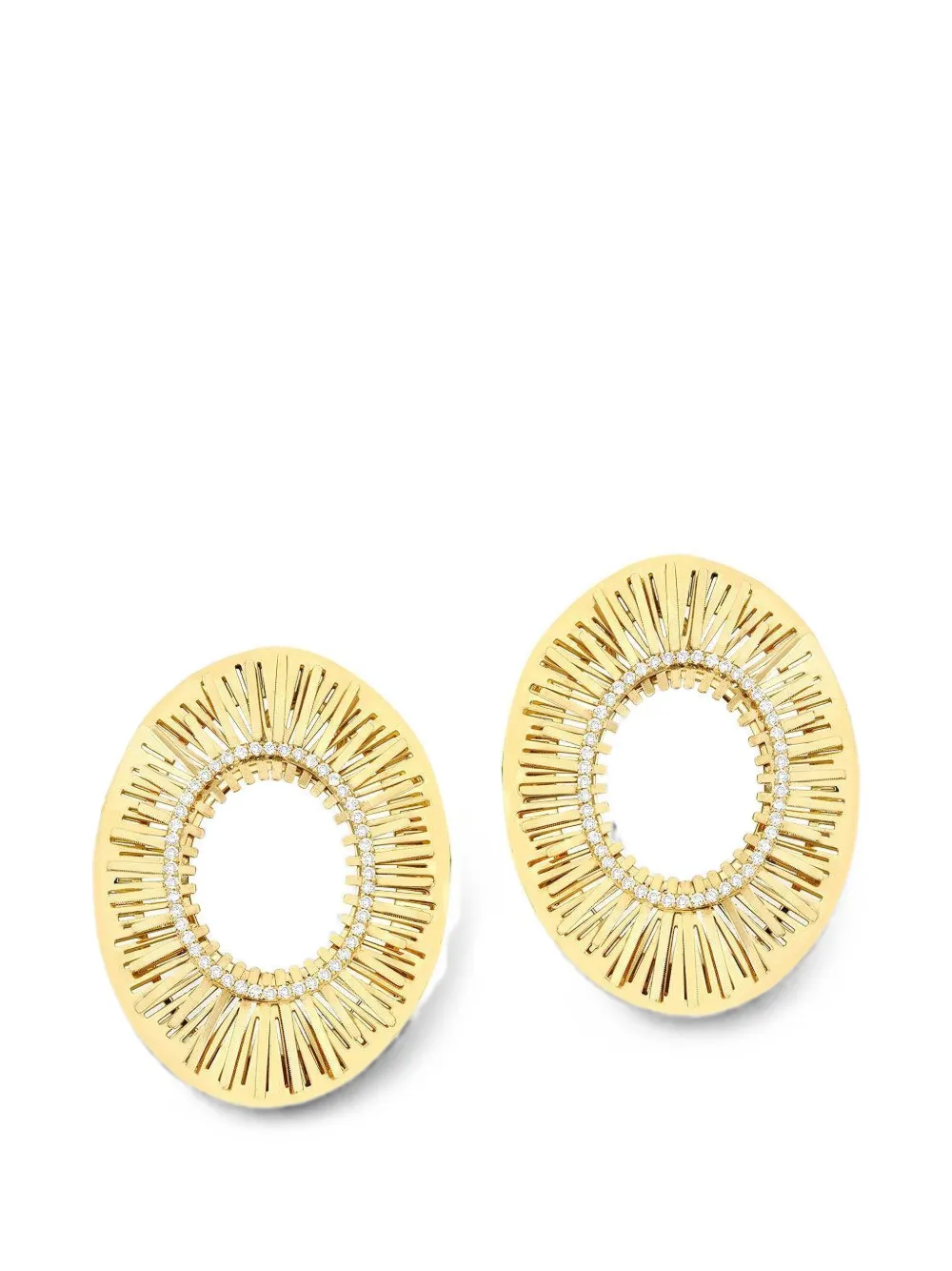 Carol Kauffmann large Explosion diamond earrings - Gold