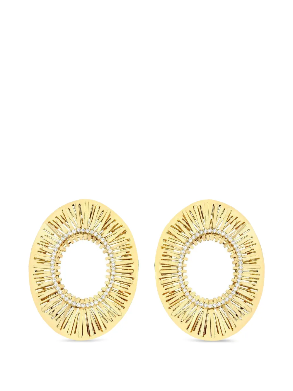 Carol Kauffmann large Explosion diamond earrings - Oro