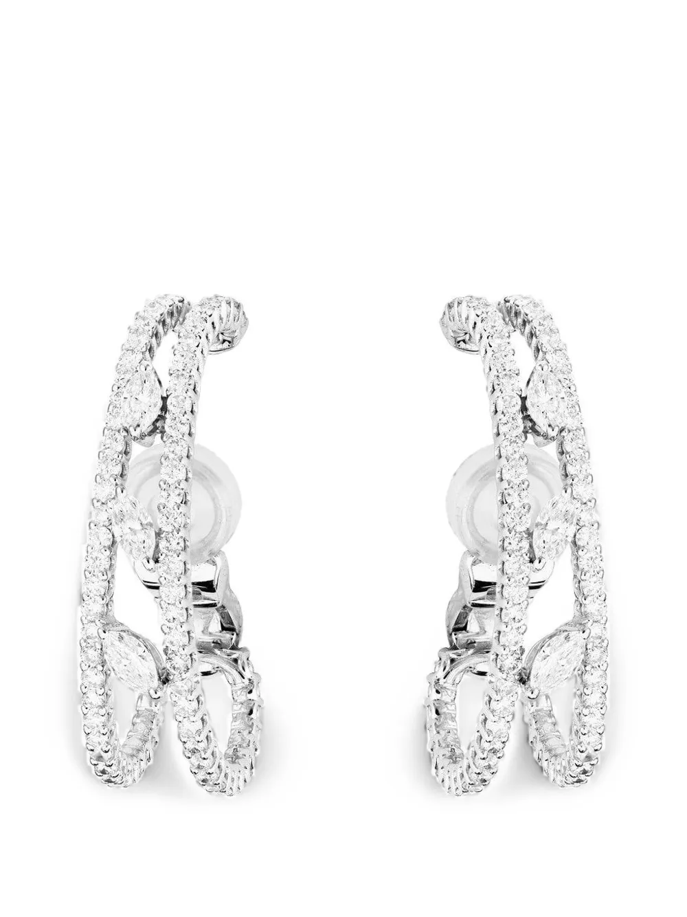 Yeprem diamond hoop earrings - Silber